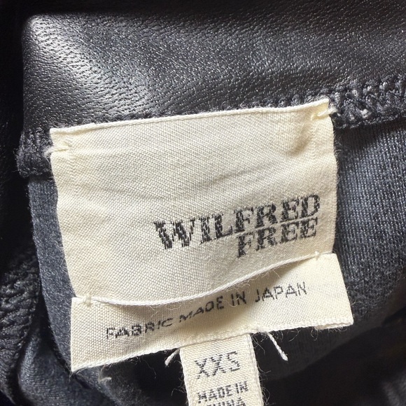 Wilfred Free by Aritiza Faux Leather Leggings Black High Rise Skinny XXS - Picture 3 of 4